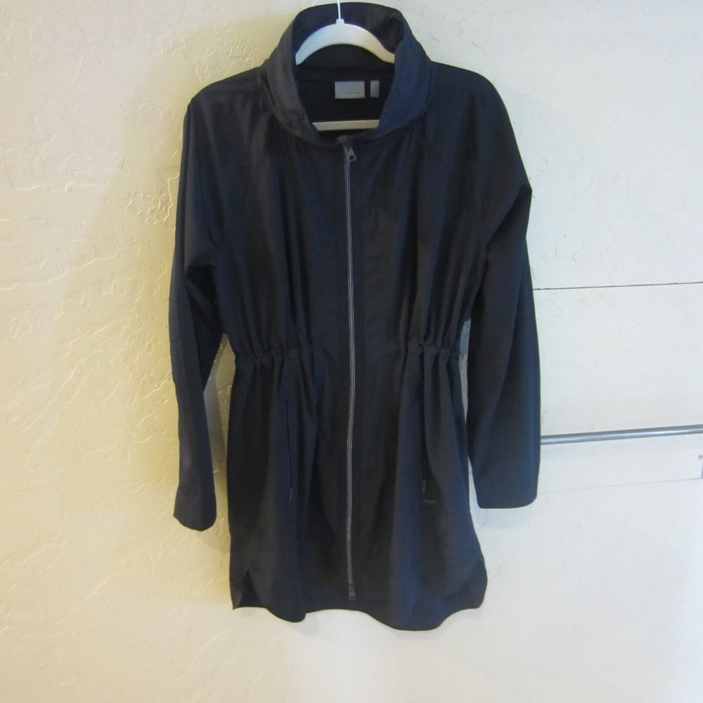 Athleta Black Lightweight Zip Front Anorak Jacket